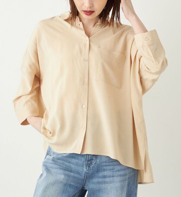 SHIPS Colors 「SHIPS Colors:〈手洗い可能〉ポンチョ シャツ」|シャツ・ブラウス|ベージュ