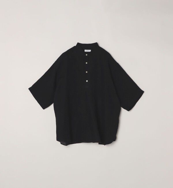 SHIPS any「SHIPS any: ピュアリネン バンド スキッパー ハーフスリーブ プルオーバー シャツ 25SS◇」|シャツ・ブラウス|
