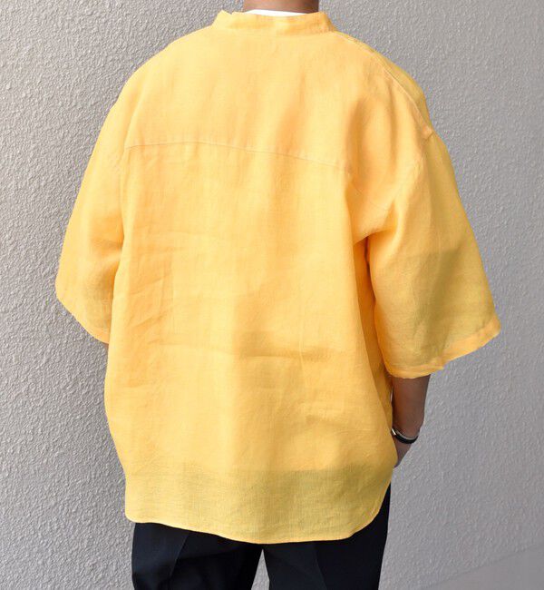 SHIPS any「SHIPS any: ピュアリネン バンド スキッパー ハーフスリーブ プルオーバー シャツ 25SS◇」|シャツ・ブラウス|