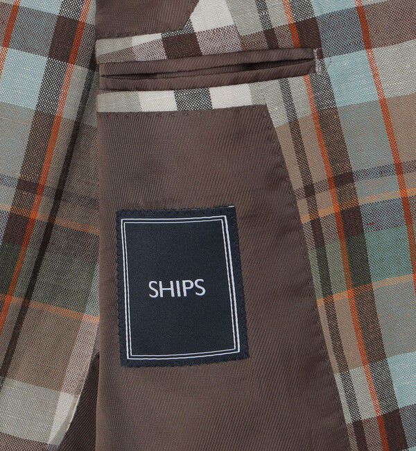 SHIPS「SHIPS: FOX BROTHERS社製生地 ラグジュアリー マドラスチェック ジャケット」|テーラードジャケット|