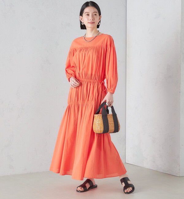 SHIPS for women「〈手洗い可能〉アシンメトリー ギャザー ワンピース」|ワンピース|