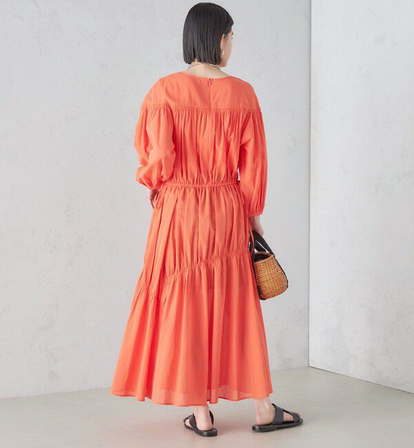 SHIPS for women「〈手洗い可能〉アシンメトリー ギャザー ワンピース」|ワンピース|