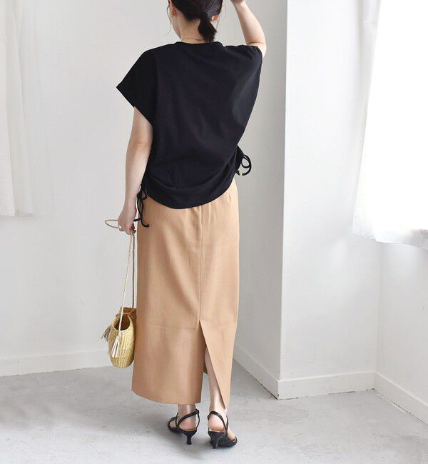 quaranciel「quaranciel:〈洗濯機可能〉アイライン スカート &times; フレンチ TEE セット」|タイト|