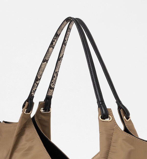 quaranciel「《追加予約》quaranciel: Vカット サイドファスナー トートバッグ（A4対応）」|トートバッグ|