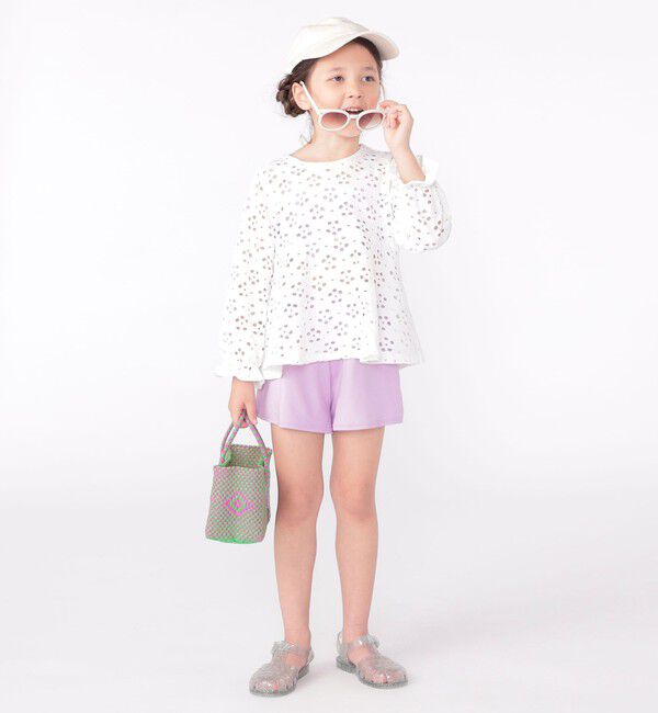 SHIPS KIDS「SHIPS KIDS:120～150cm / フラワー ラッシュガード 3点 ビキニセット」|コンビネゾン|