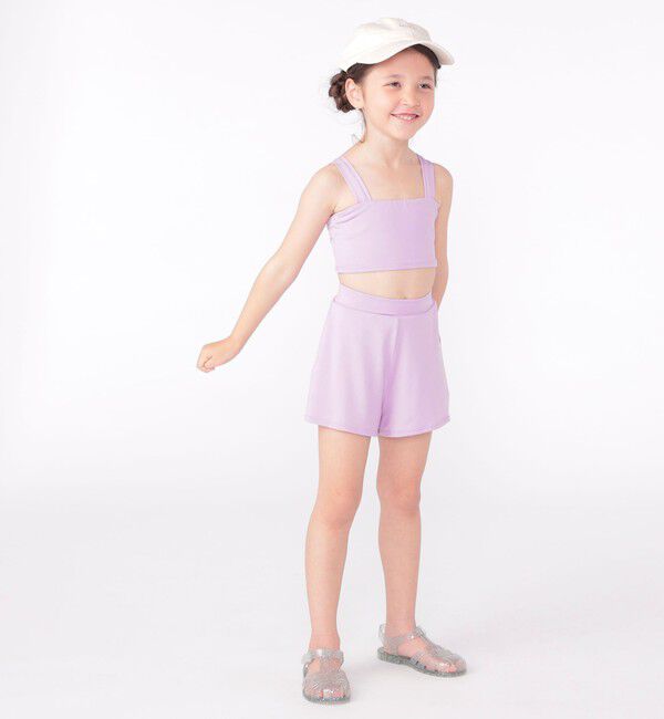 SHIPS KIDS「SHIPS KIDS:120～150cm / フラワー ラッシュガード 3点 ビキニセット」|コンビネゾン|