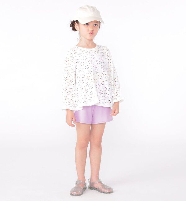 SHIPS KIDS「SHIPS KIDS:120～150cm / フラワー ラッシュガード 3点 ビキニセット」|コンビネゾン|