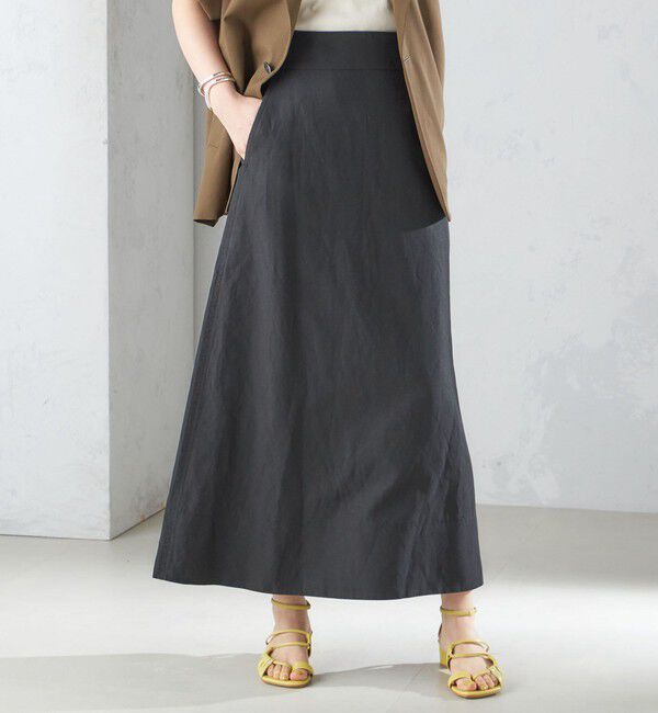 SHIPS for women「〈手洗い可能〉麻混 フレア マキシ スカート 」|スカート|