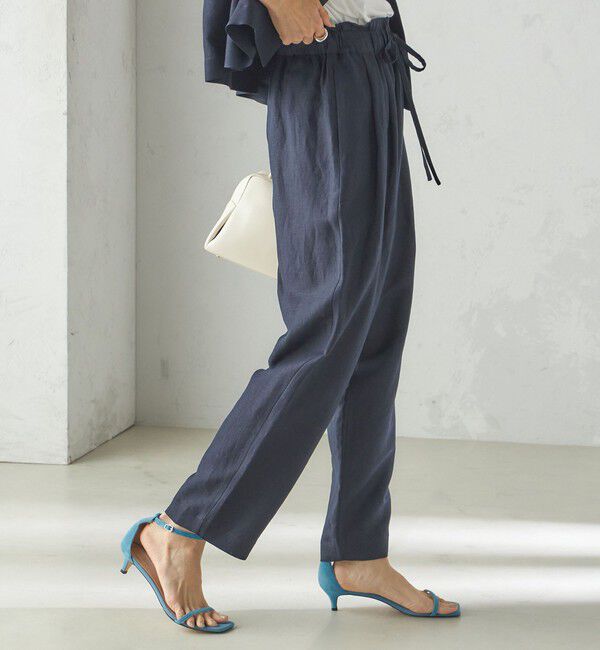 SHIPS for women「SHIPS Primary Navy Label:麻 レーヨン イージー パンツ」|その他|