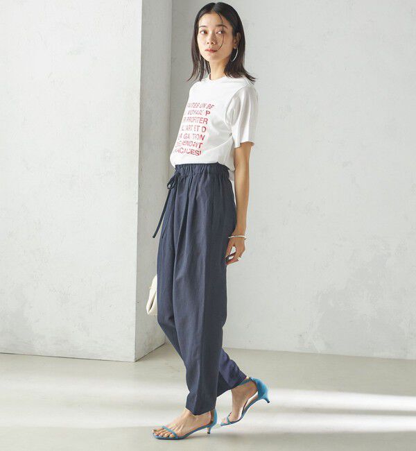 SHIPS for women「SHIPS Primary Navy Label:麻 レーヨン イージー パンツ」|その他|