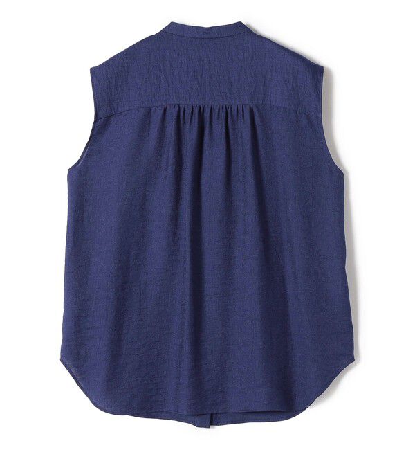 SHIPS for women「〈手洗い可能〉麻混 フロント フリル フレンチスリーブ ブラウス」|シャツ・ブラウス|