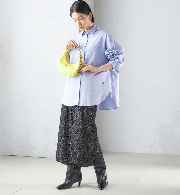 SHIPS for women「〈洗濯機可能〉ピンオックス 刺繍 オーバー シャツ」|シャツ・ブラウス|