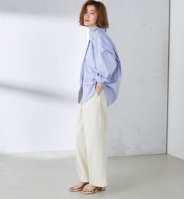 SHIPS for women「〈洗濯機可能〉ピンオックス 刺繍 オーバー シャツ」|シャツ・ブラウス|