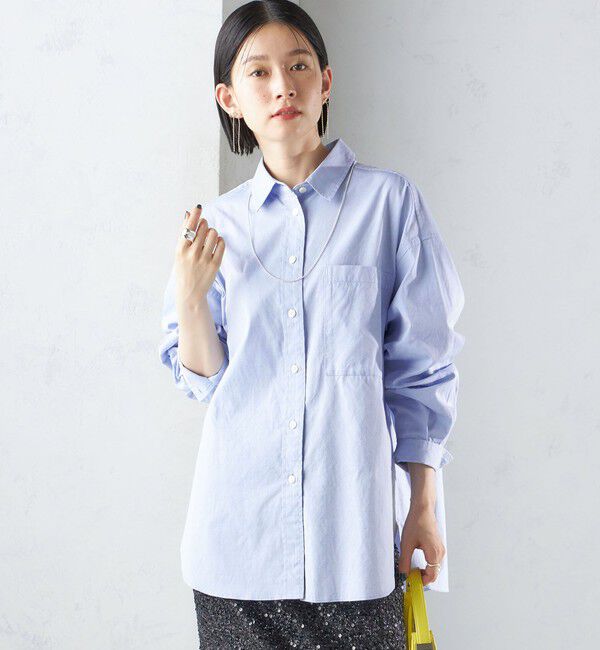 SHIPS for women「〈洗濯機可能〉ピンオックス 刺繍 オーバー シャツ」|シャツ・ブラウス|