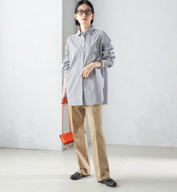 SHIPS for women「〈洗濯機可能〉ピンオックス 刺繍 オーバー シャツ」|シャツ・ブラウス|