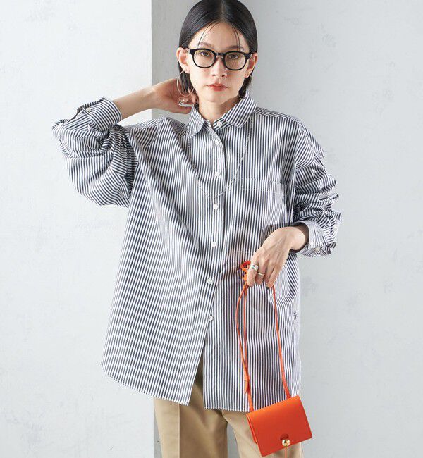 SHIPS for women「〈洗濯機可能〉ピンオックス 刺繍 オーバー シャツ」|シャツ・ブラウス|