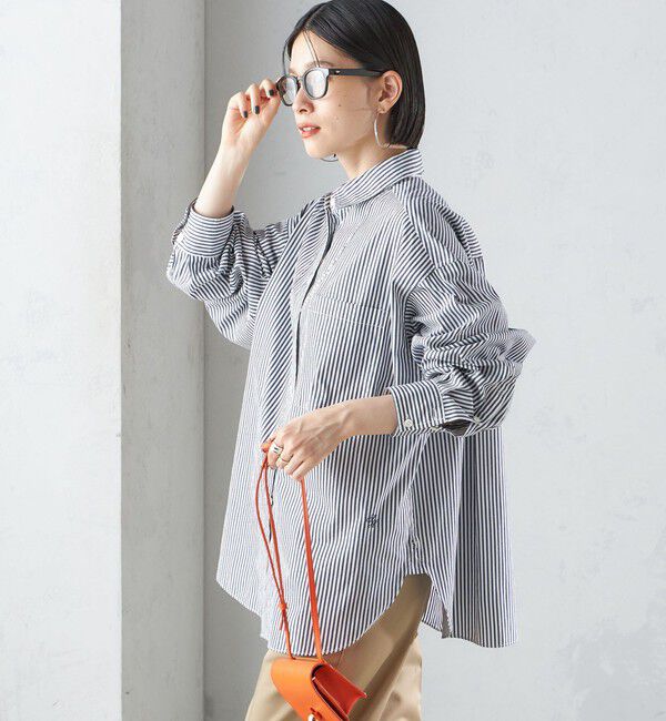 SHIPS for women「〈洗濯機可能〉ピンオックス 刺繍 オーバー シャツ」|シャツ・ブラウス|