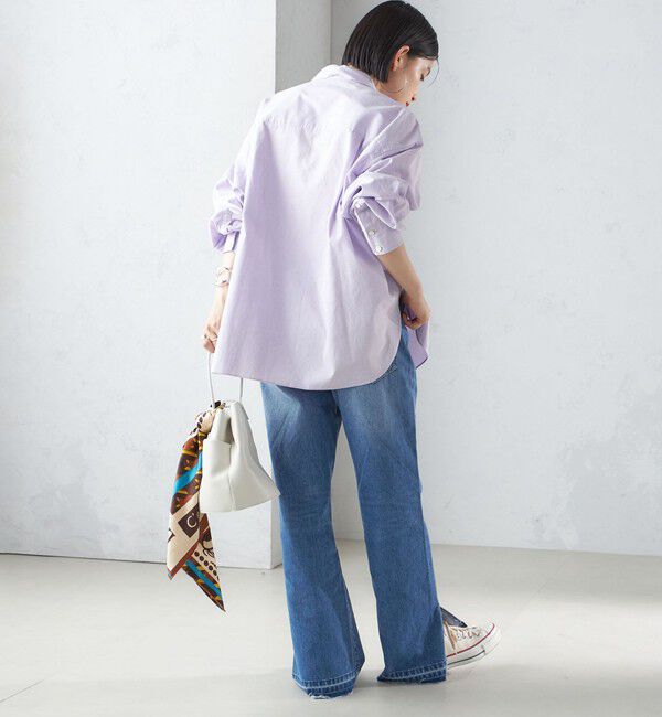 SHIPS for women「〈洗濯機可能〉ピンオックス 刺繍 オーバー シャツ」|シャツ・ブラウス|