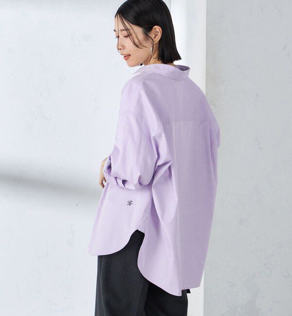 SHIPS for women「〈洗濯機可能〉ピンオックス 刺繍 オーバー シャツ」|シャツ・ブラウス|