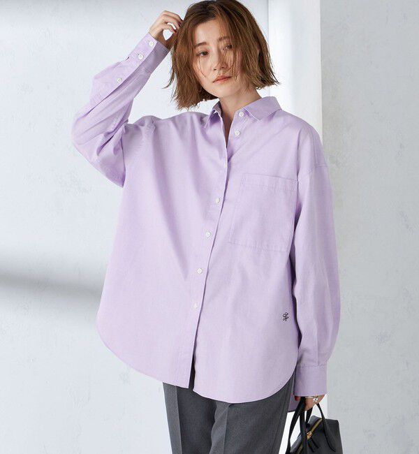 SHIPS for women「〈洗濯機可能〉ピンオックス 刺繍 オーバー シャツ」|シャツ・ブラウス|