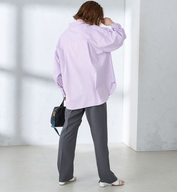 SHIPS for women「〈洗濯機可能〉ピンオックス 刺繍 オーバー シャツ」|シャツ・ブラウス|