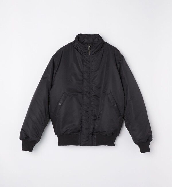 SHIPS「City Ambient Products: スタンドカラー MA-1 ジップアップ ブルゾン」|ブルゾン・スタジャン|