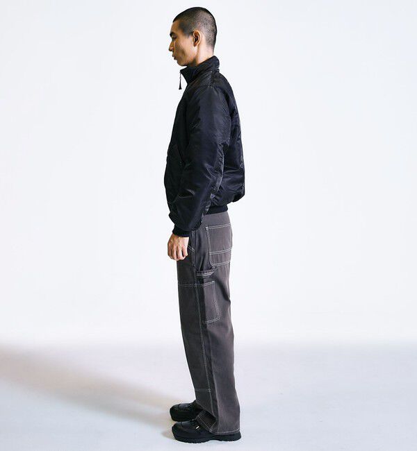 SHIPS「City Ambient Products: スタンドカラー MA-1 ジップアップ ブルゾン」|ブルゾン・スタジャン|