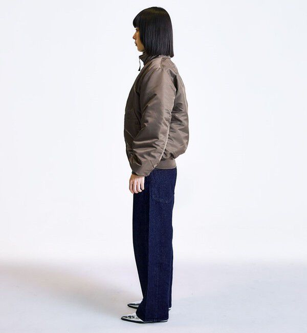 SHIPS「City Ambient Products: スタンドカラー MA-1 ジップアップ ブルゾン」|ブルゾン・スタジャン|