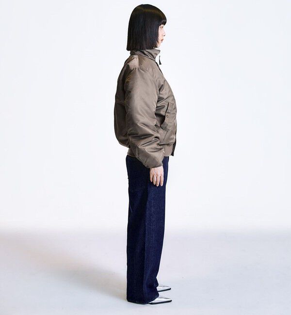 SHIPS「City Ambient Products: スタンドカラー MA-1 ジップアップ ブルゾン」|ブルゾン・スタジャン|