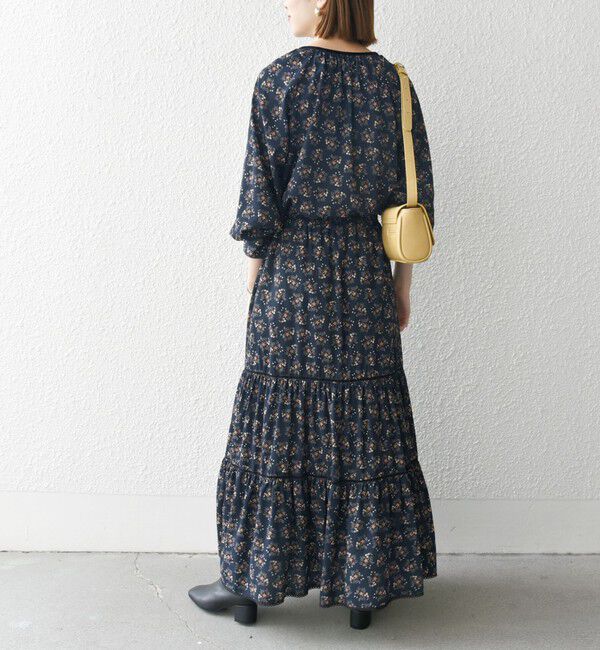 SHIPS any「SHIPS any:〈手洗い可能〉リーフ プリント ハシゴレース ティアード スカート」|スカート|