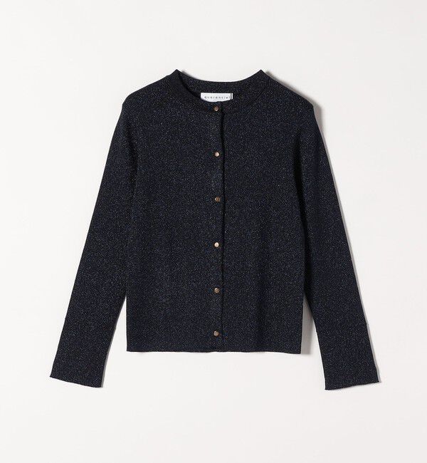 quaranciel「quaranciel:〈手洗い可能〉コンパクト リブ ラメ ニット カーディガン」|カーディガン|