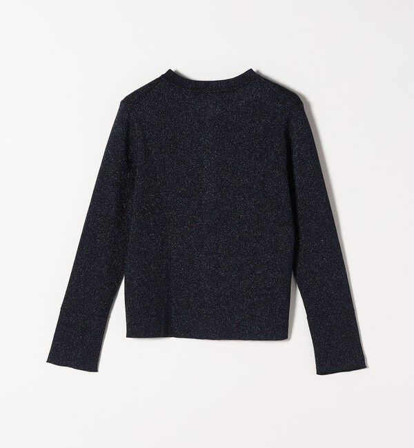 quaranciel「quaranciel:〈手洗い可能〉コンパクト リブ ラメ ニット カーディガン」|カーディガン|