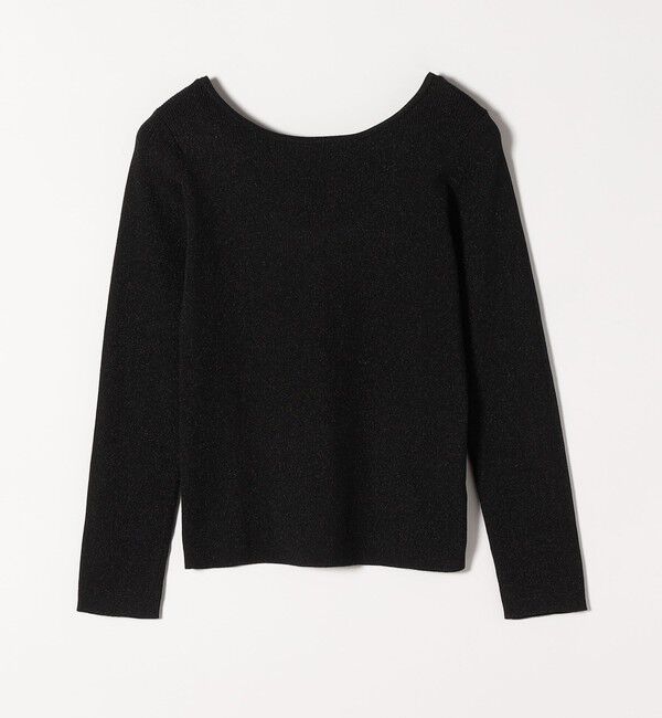 quaranciel「quaranciel:〈手洗い可能〉コンパクト リブ バックオープン ラメ  ニット」|ニット・セーター|