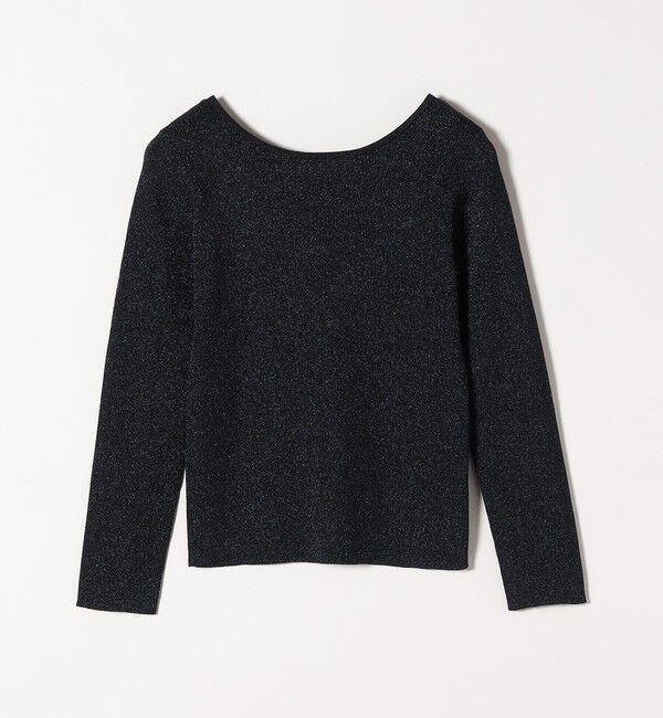 quaranciel「quaranciel:〈手洗い可能〉コンパクト リブ バックオープン ラメ  ニット」|ニット・セーター|