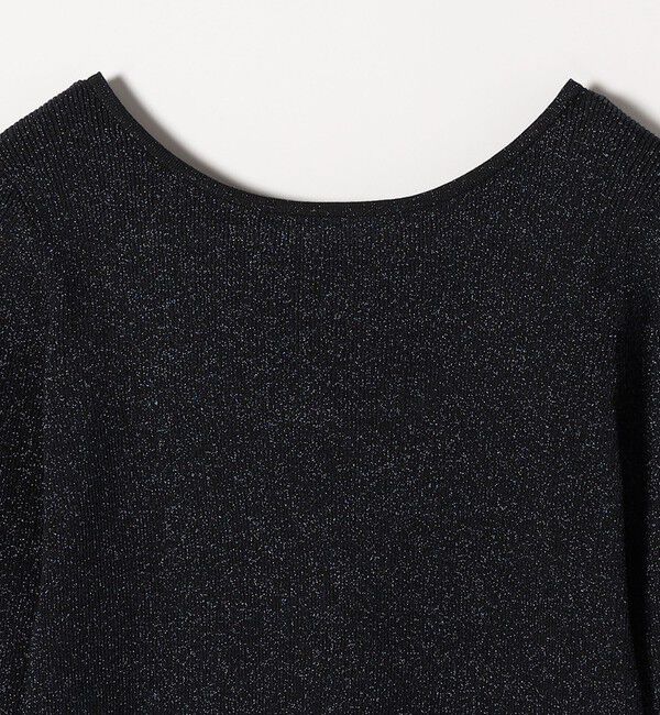 quaranciel「quaranciel:〈手洗い可能〉コンパクト リブ バックオープン ラメ  ニット」|ニット・セーター|