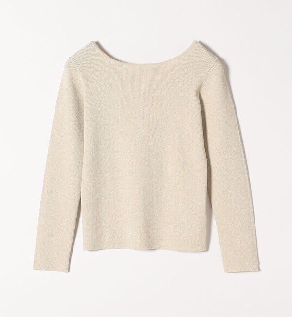 quaranciel「quaranciel:〈手洗い可能〉コンパクト リブ バックオープン ラメ  ニット」|ニット・セーター|