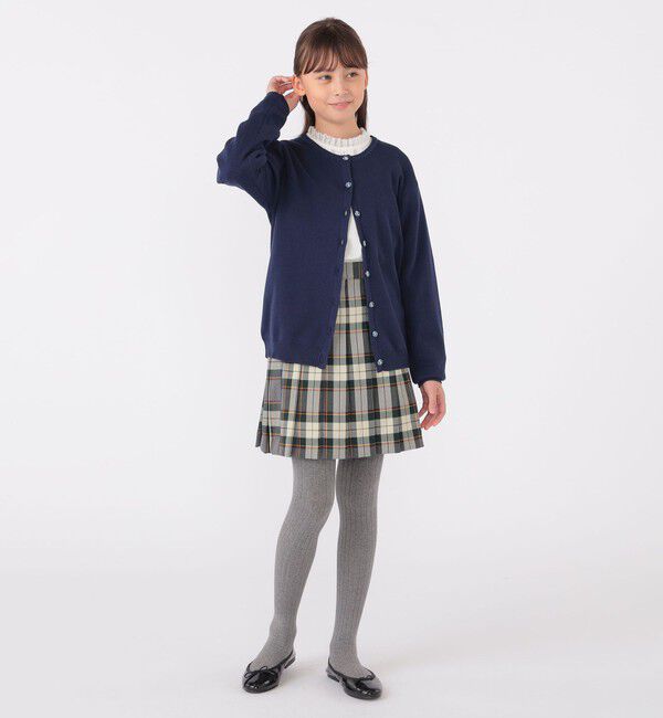 SHIPS KIDS「SHIPS KIDS:140～150cm / レース ピンタック 長袖 ブラウス」|シャツ・ブラウス|