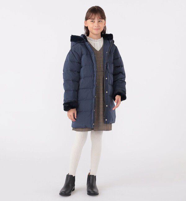SHIPS KIDS「SHIPS KIDS:140～150cm / レース ピンタック 長袖 ブラウス」|シャツ・ブラウス|
