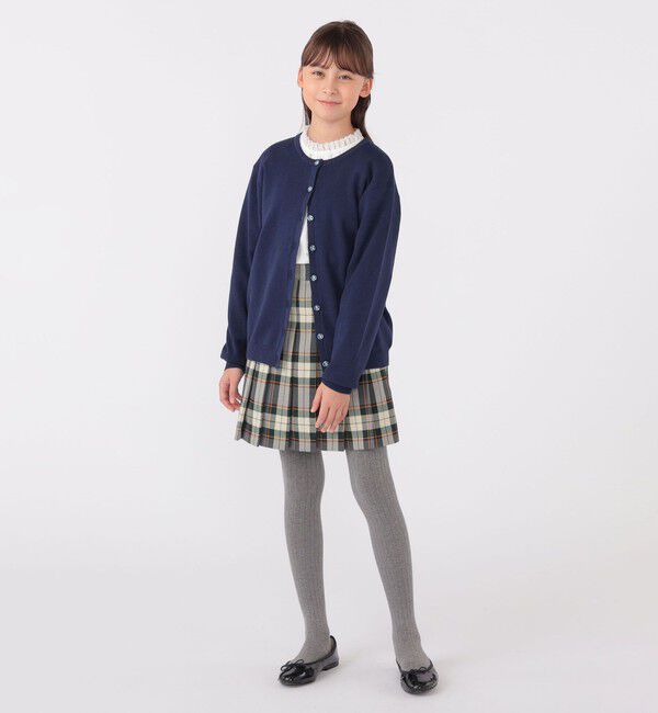 SHIPS KIDS「SHIPS KIDS:140～150cm / レース ピンタック 長袖 ブラウス」|シャツ・ブラウス|