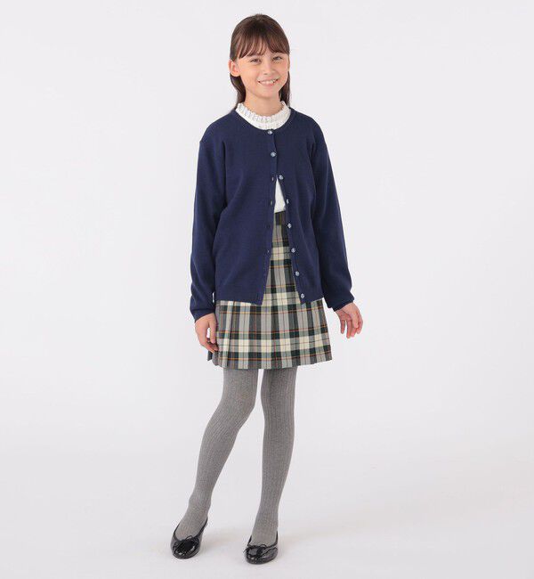 SHIPS KIDS「SHIPS KIDS:140～150cm / レース ピンタック 長袖 ブラウス」|シャツ・ブラウス|