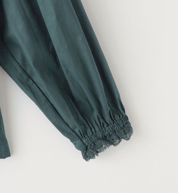 SHIPS KIDS「SHIPS KIDS:140～150cm / レース ピンタック 長袖 ブラウス」|シャツ・ブラウス|