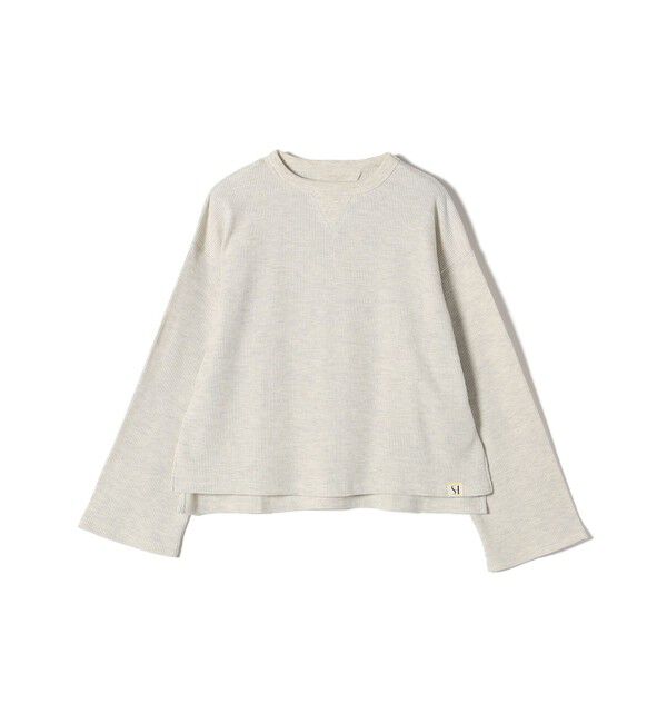 SHIPS for women「〈洗濯機可能〉ワイド スリーブ ワッフル プルオーバー」|Tシャツ・カットソー|