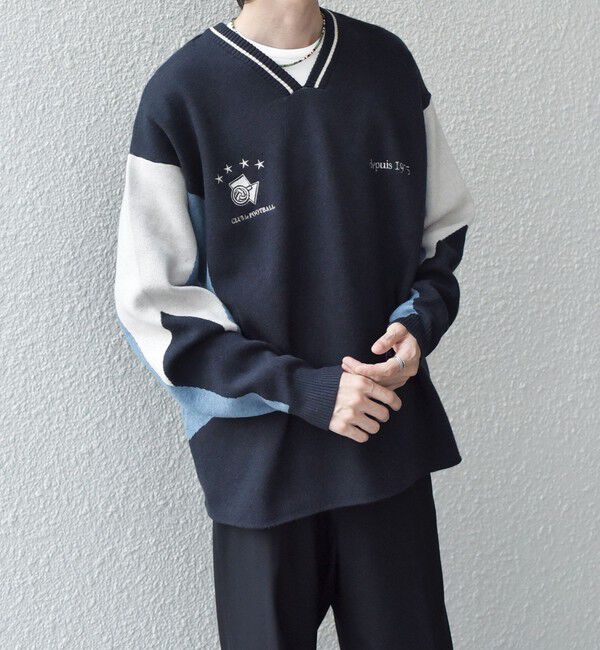 SHIPS any「SHIPS any: 〈手洗い可能〉ダブルジャガード ゲームシャツ ニット◇」|ニット・セーター|