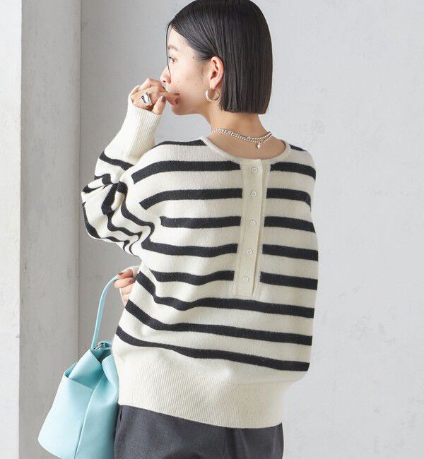 SHIPS for women「〈手洗い可能〉7G ウール カシミヤ ヘンリーネック 2WAY プルオーバー」|ニット・セーター|