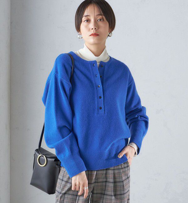 SHIPS for women「〈手洗い可能〉7G ウール カシミヤ ヘンリーネック 2WAY プルオーバー」|ニット・セーター|