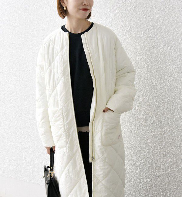 SHIPS any「SHIPS any: 〈撥水加工〉中綿 クルーネック キルティング ロング コート」|その他|