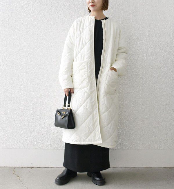 SHIPS any「SHIPS any: 〈撥水加工〉中綿 クルーネック キルティング ロング コート」|その他|