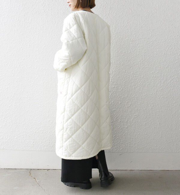 SHIPS any「SHIPS any: 〈撥水加工〉中綿 クルーネック キルティング ロング コート」|その他|