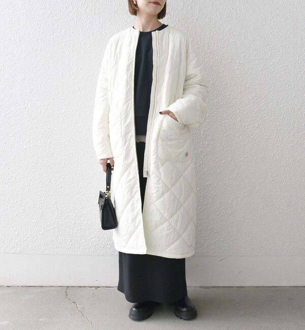 SHIPS any「SHIPS any: 〈撥水加工〉中綿 クルーネック キルティング ロング コート」|その他|