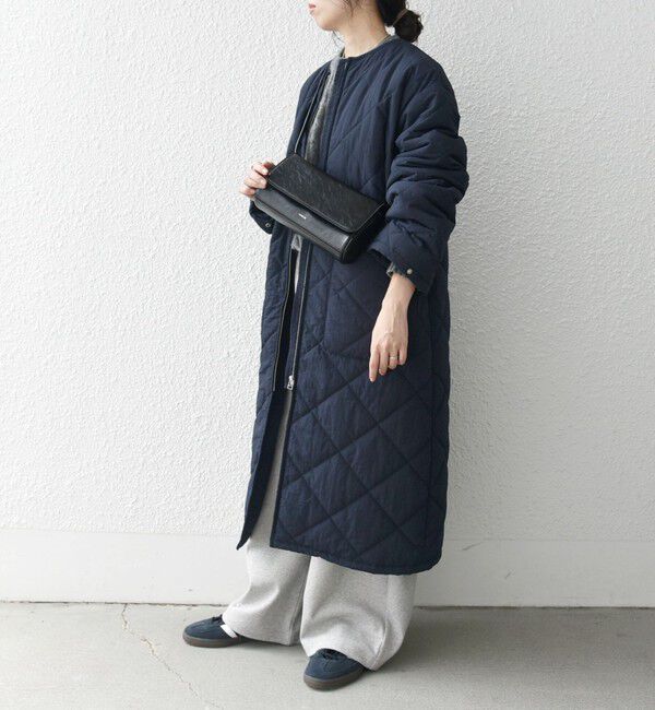 SHIPS any「SHIPS any: 〈撥水加工〉中綿 クルーネック キルティング ロング コート」|その他|
